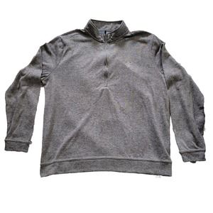 Johnnie O Pullover Sweater‎ Womens Large Gray 1/4 Zip Beach Golf